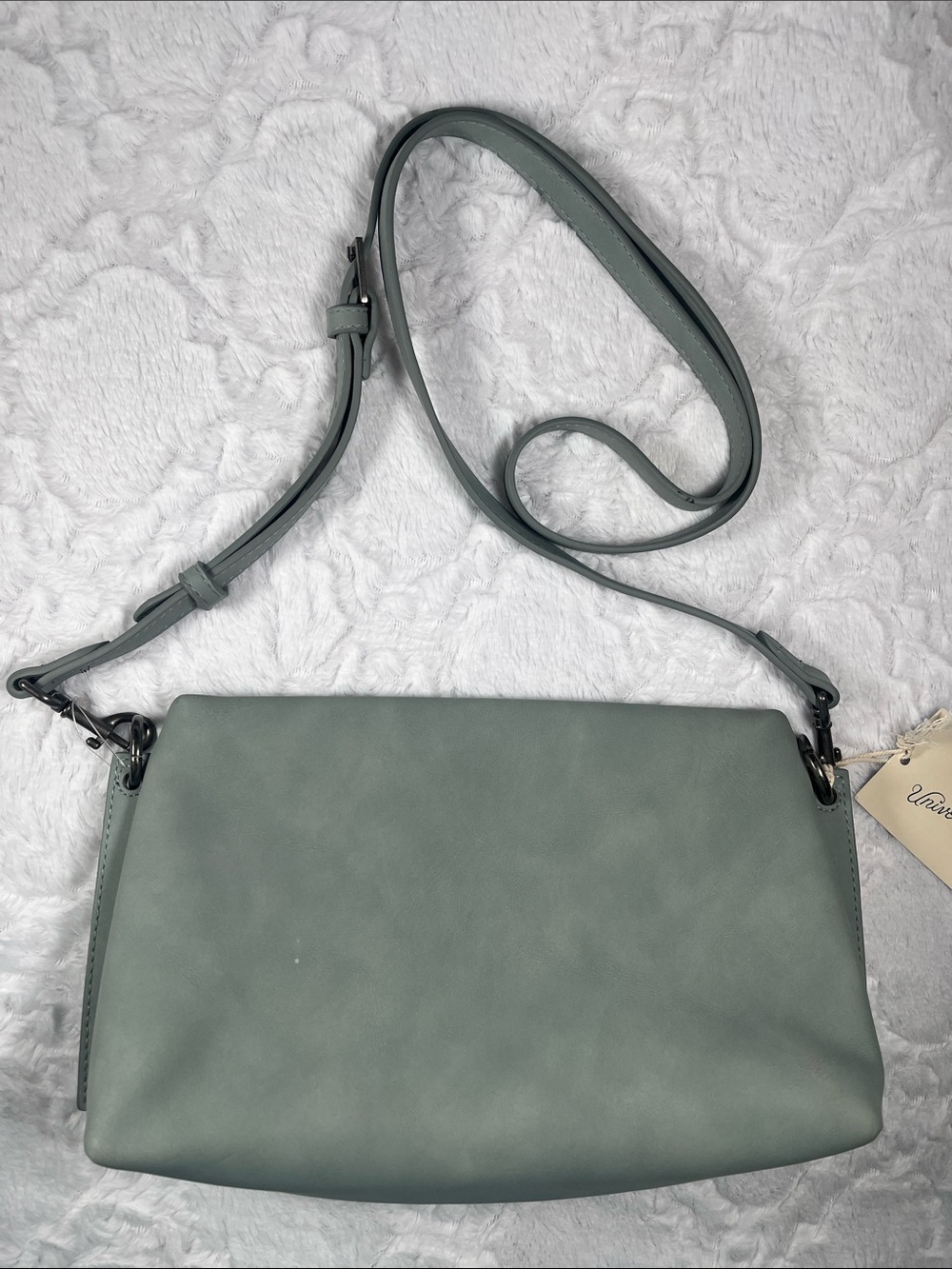 Unbranded Sage Green Crossbody Bag with Adjustable Strap